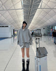 WARDEN EDGE Knit Hoodie & Shorts Set