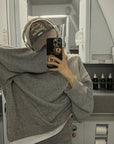 WARDEN EDGE Knit Hoodie & Shorts Set