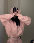WARDEN EDGE Oversized Hoodie Vest Sweatpants Set