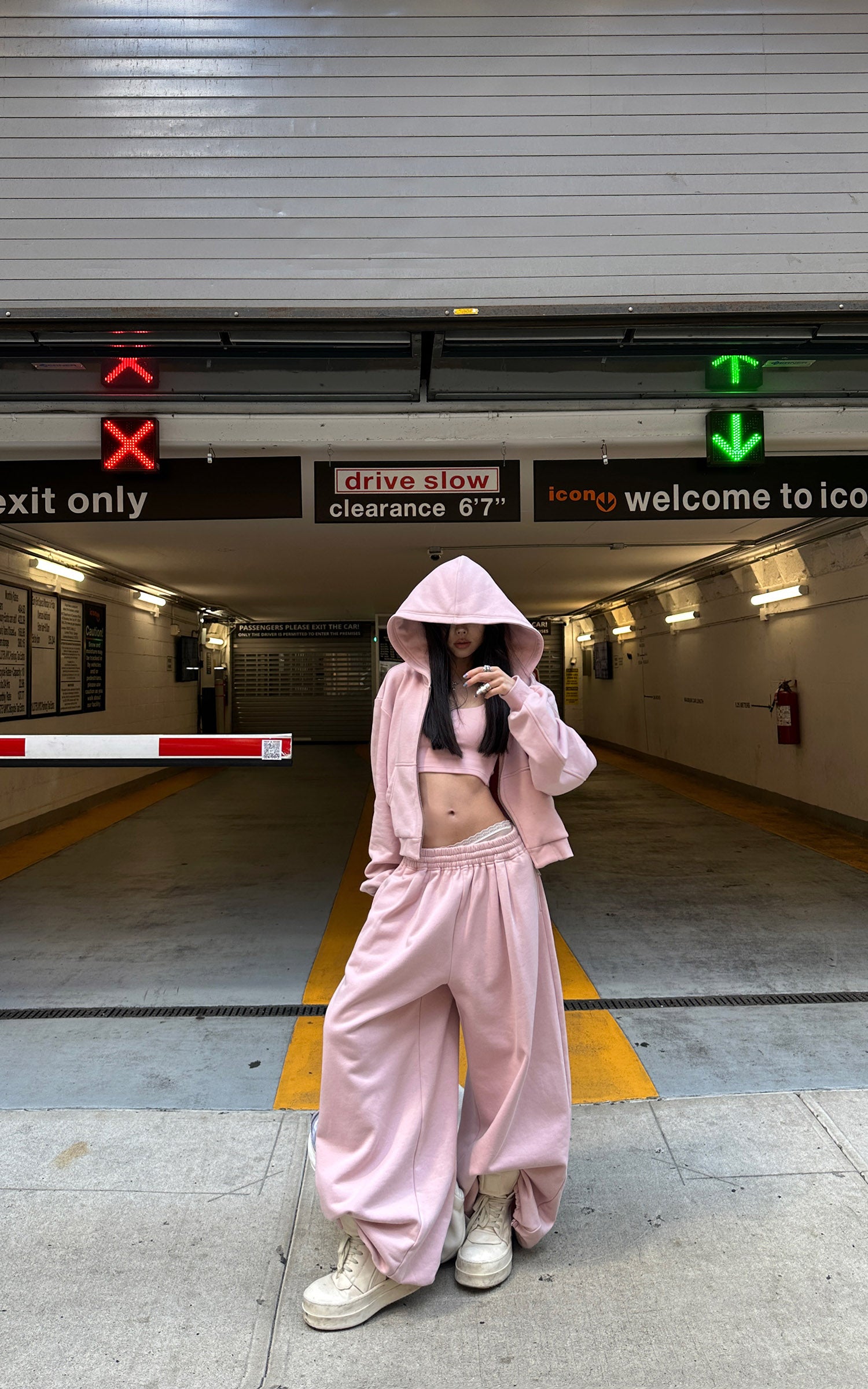 WARDEN EDGE Oversized Hoodie Vest Sweatpants Set