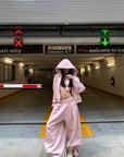 WARDEN EDGE Oversized Hoodie Vest Sweatpants Set