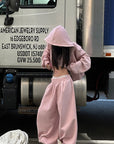 WARDEN EDGE Oversized Hoodie Vest Sweatpants Set
