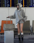 WARDEN EDGE Knit Hoodie & Shorts Set