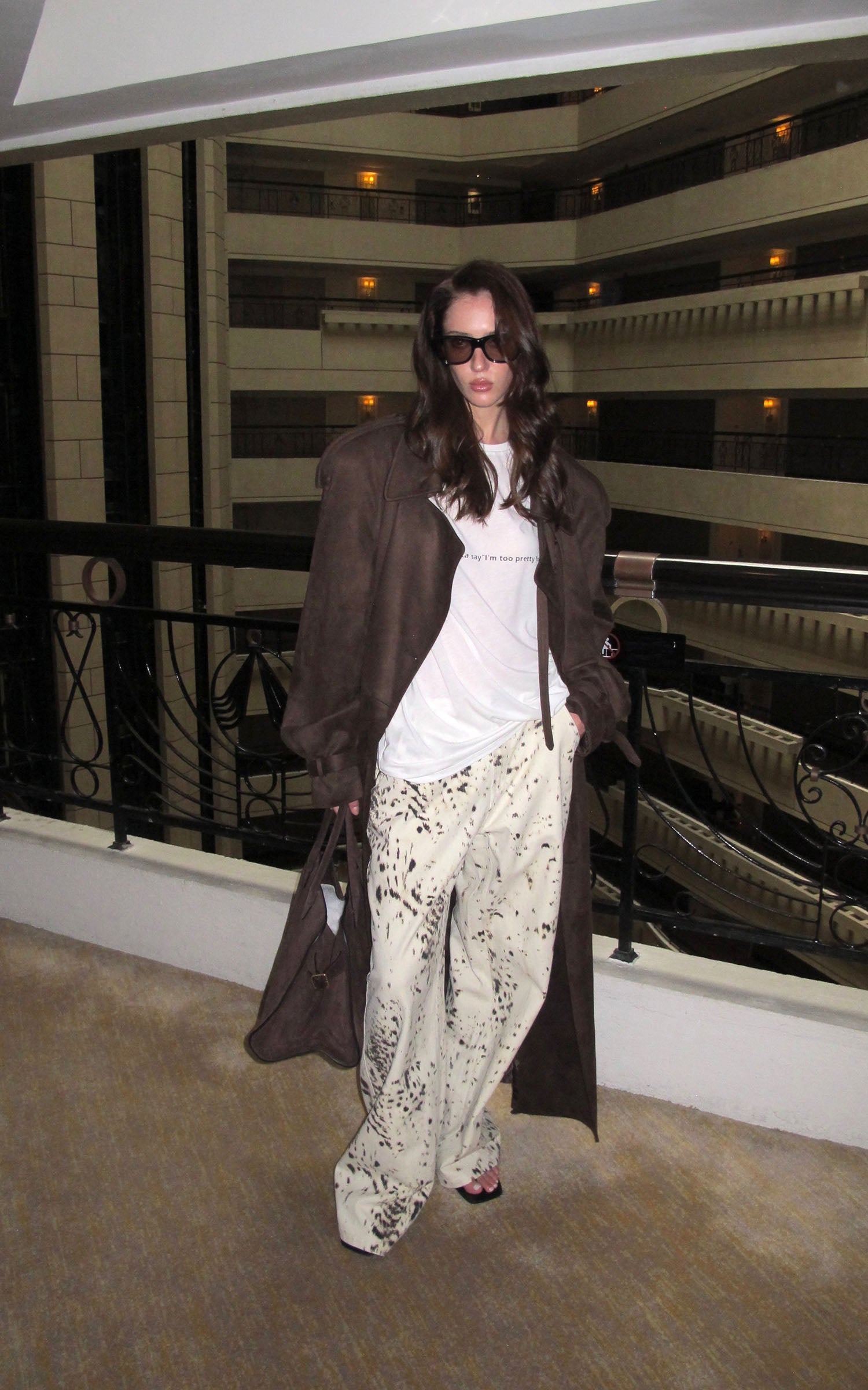 0122stepll Leopard Straight-Leg Pants