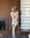 ROVENTE High Waist Maxi Skirt with Tailored Fit and Back Slit