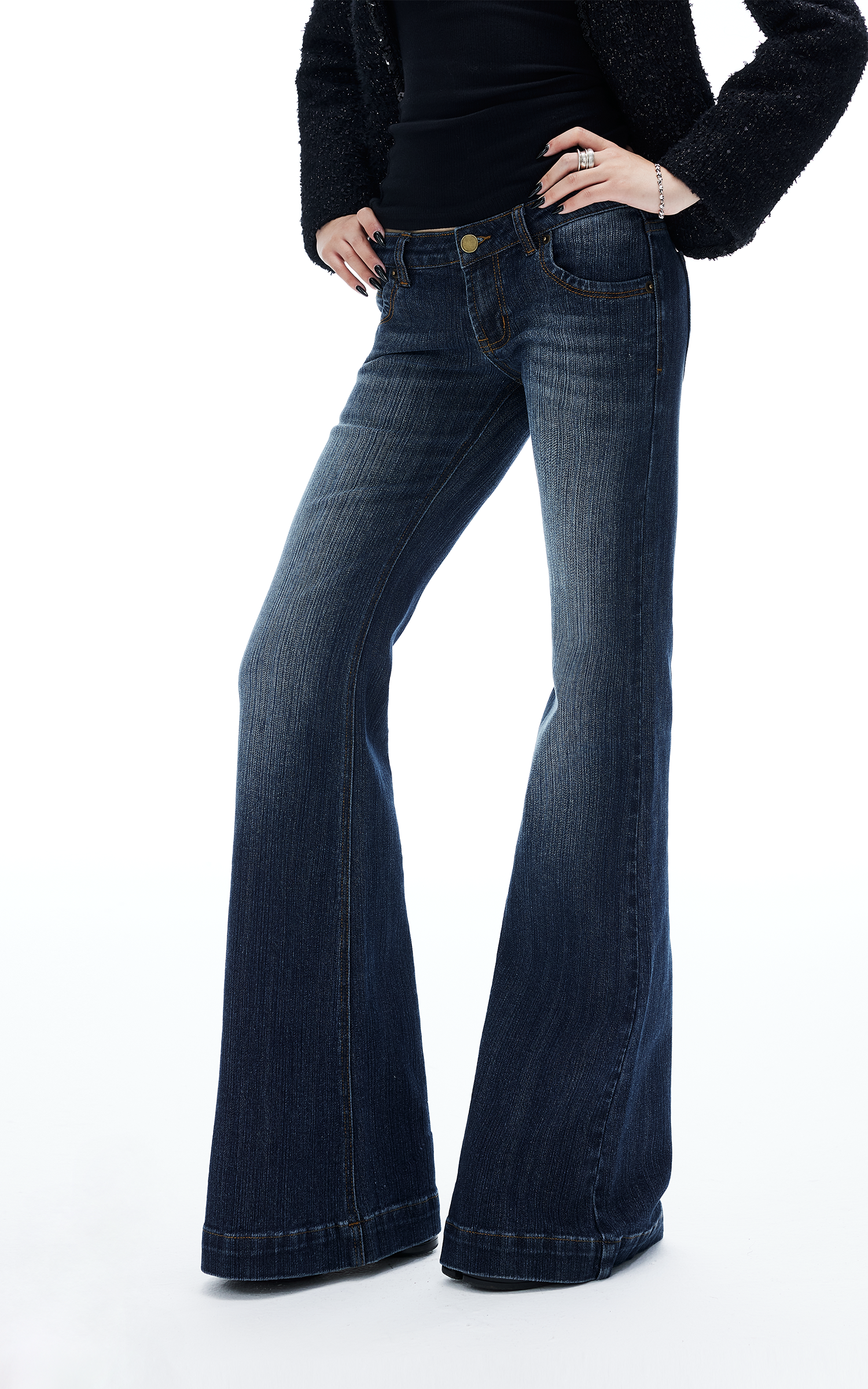 IAMXIAA Flared Low Rise Denim Jeans
