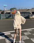 Rase le sol カーキフーディージャケット＆ショーツセット