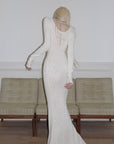 Rase le sol Hollow Cross Knit Maxi Dress
