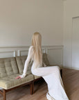 Rase le sol Hollow Cross Knit Maxi Dress