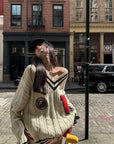 WARDEN EDGE Oversized Varsity Knit Sweater