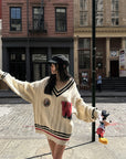 WARDEN EDGE Oversized Varsity Knit Sweater