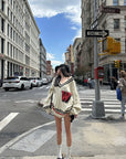 WARDEN EDGE Oversized Varsity Knit Sweater