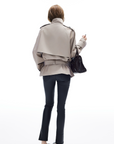IAMXIAA Belted Short Trench Coat