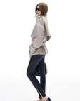 IAMXIAA Coated Skinny Leather Pants High Shine Slim Fit Trousers