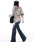 IAMXIAA Belted Short Trench Coat