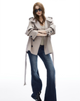 IAMXIAA Belted Short Trench Coat