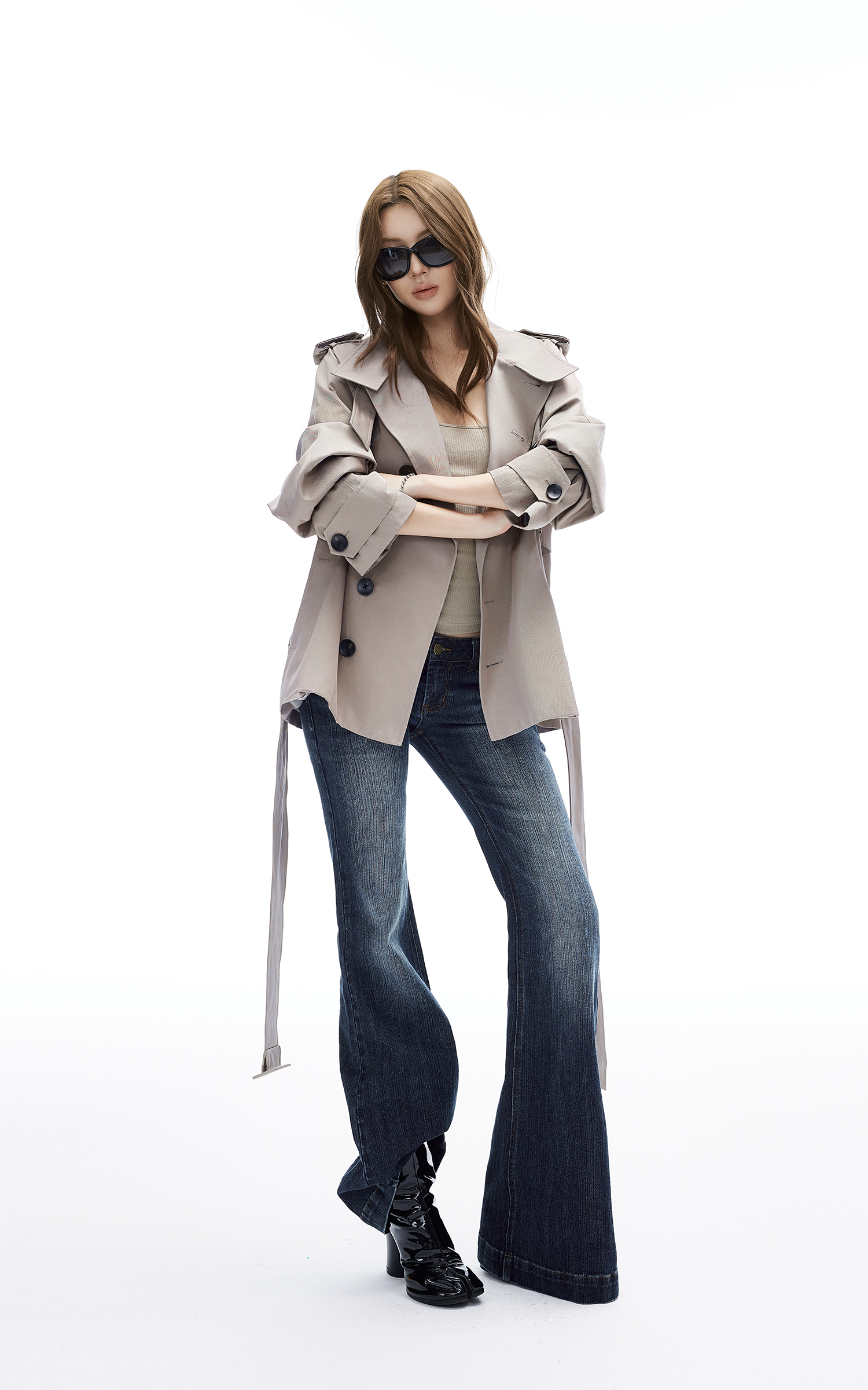 IAMXIAA Flared Low Rise Denim Jeans