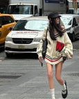 WARDEN EDGE Oversized Varsity Knit Sweater