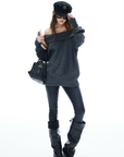 IAMXIAA Coated Skinny Leather Pants High Shine Slim Fit Trousers