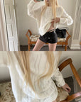Rase le sol Distressed Stripe Knit Sweater