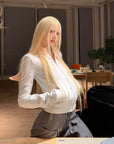 Rase le sol Wing Hoodie Black Fitted Cotton Long Sleeve Top