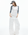 IAMXIAA Contrast Sleeve Slim Fit T-Shirt