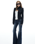 IAMXIAA Asymmetric Zip Fitted Jacket