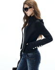 IAMXIAA Asymmetric Zip Fitted Jacket