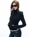 IAMXIAA Asymmetric Zip Fitted Jacket