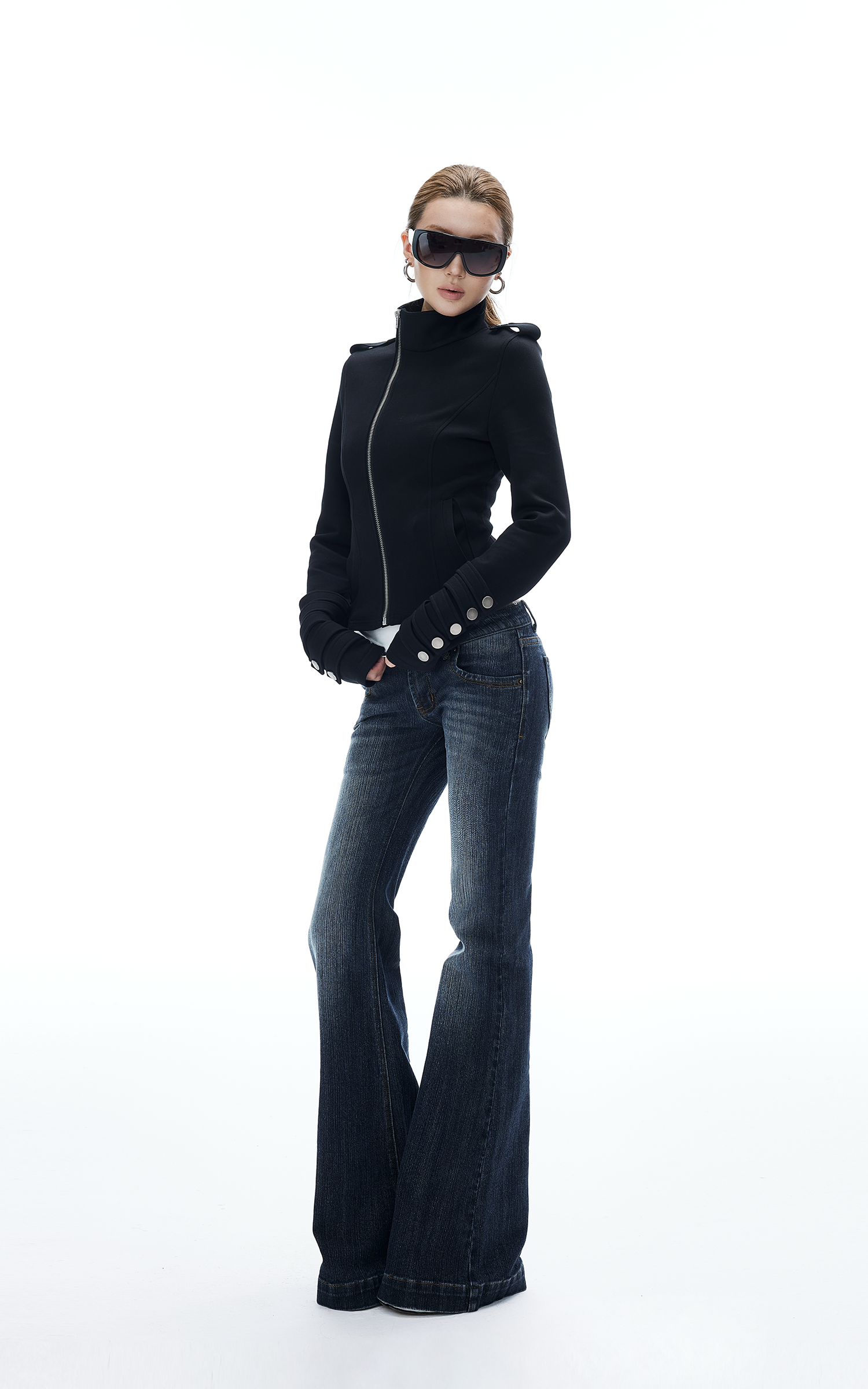 IAMXIAA Flared Low Rise Denim Jeans