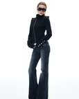 IAMXIAA Flared Low Rise Denim Jeans