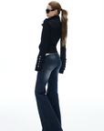 IAMXIAA Asymmetric Zip Fitted Jacket