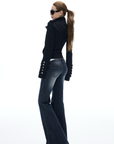 IAMXIAA Flared Low Rise Denim Jeans