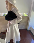 Rase le sol Hooded Long Coat with Adjustable Waist Belt