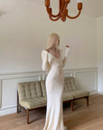 Rase le sol Hollow Cross Knit Maxi Dress