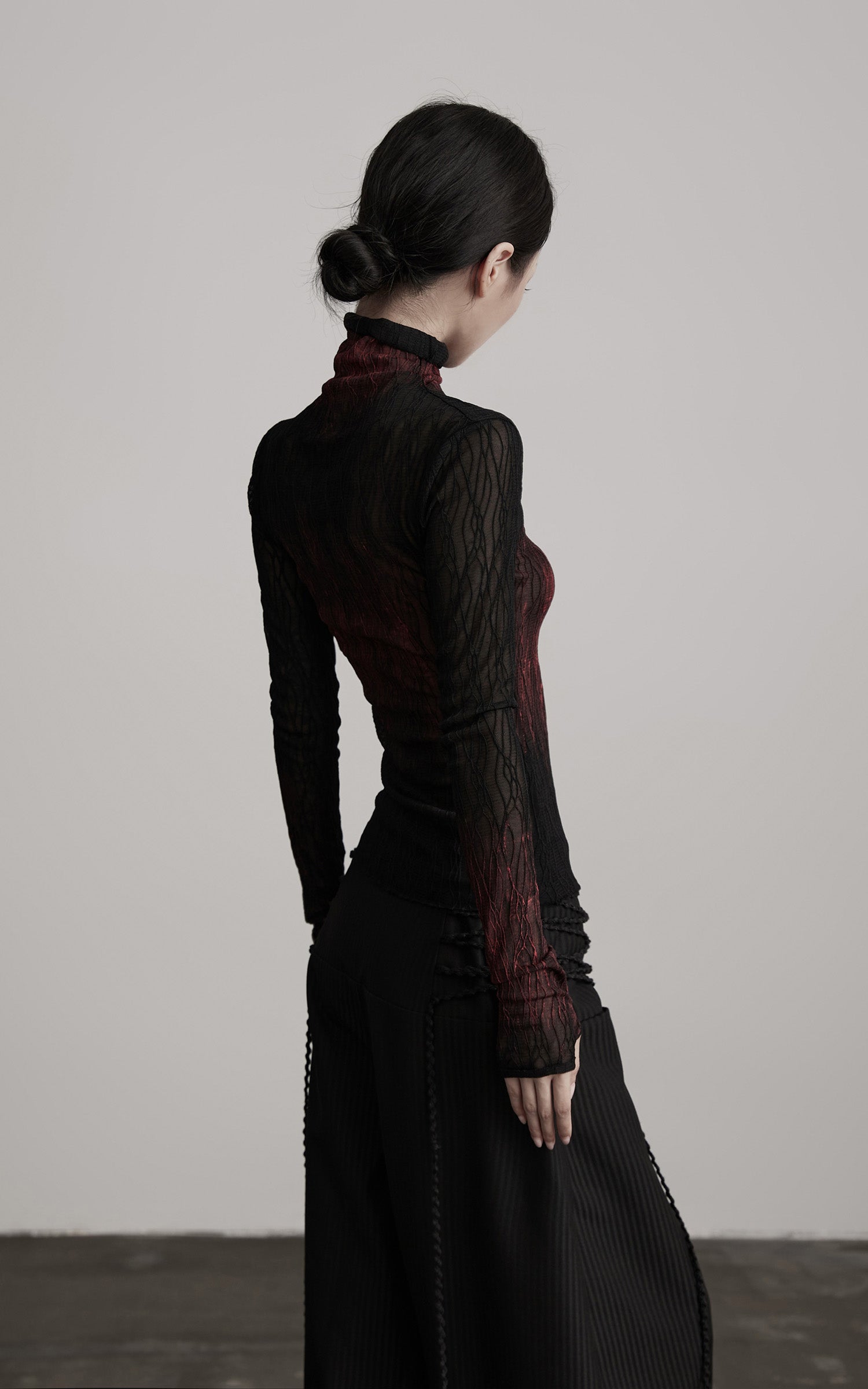 DOINDULGE Wide Leg Trousers with Braided Detail