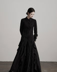 DOINDULGE Deconstructed Panel Shirt with Sheer Back and Embroidered Trims