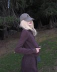 Rase le sol Zip Collar Sweat Jacket and Paneled Maxi Skirt Set