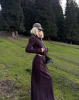 Rase le sol Zip Collar Sweat Jacket and Paneled Maxi Skirt Set
