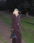 Rase le sol Zip Collar Sweat Jacket and Paneled Maxi Skirt Set