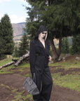 Rase le sol Structured Hooded Blazer and Wide Leg Trouser Set