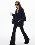IAMXIAA Cable Knit Button Cardigan Relaxed Fit
