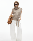 IAMXIAA Wide Leg Structured Denim Pants