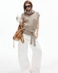 IAMXIAA Wide Leg Structured Denim Pants