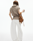 IAMXIAA Wide Leg Structured Denim Pants