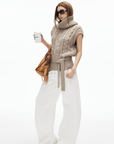 IAMXIAA Wide Leg Structured Denim Pants