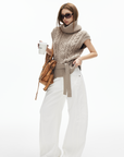 IAMXIAA Wide Leg Structured Denim Pants