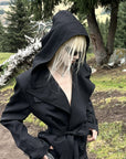 Rase le sol Structured Hooded Blazer and Wide Leg Trouser Set