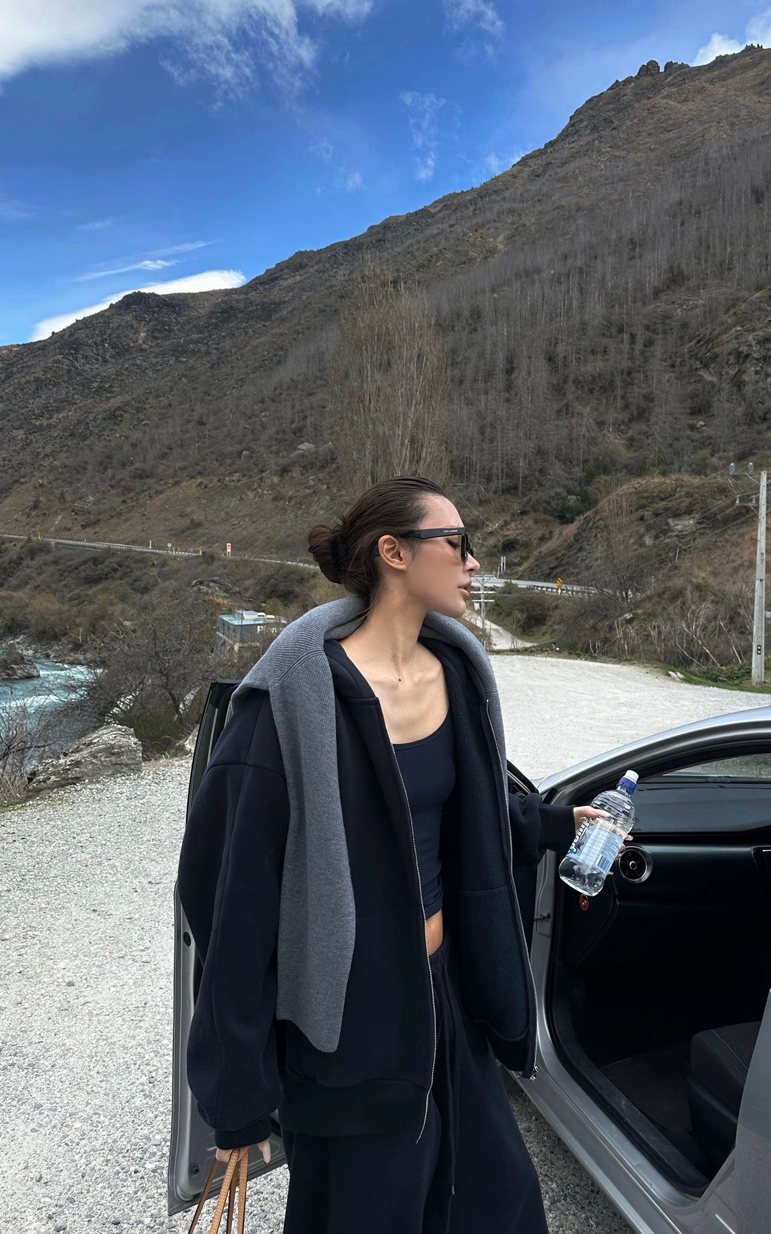 Veste cardigan 0122tepll &amp; ensemble pantalon large à cordon