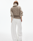 IAMXIAA Wide Leg Structured Denim Pants